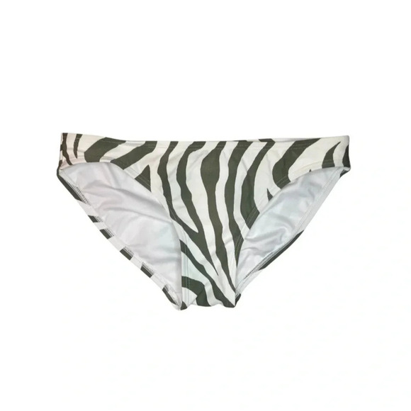 Michael Kors One  Shoulder Bikini | Green Zebra | Size XS - Picture 6 of 11